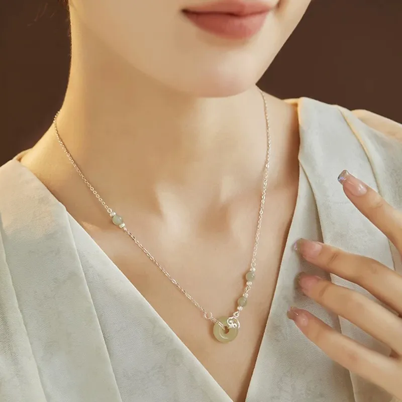 TAOHUAZHAOZHAO Chalcedony Necklaces Women's-1