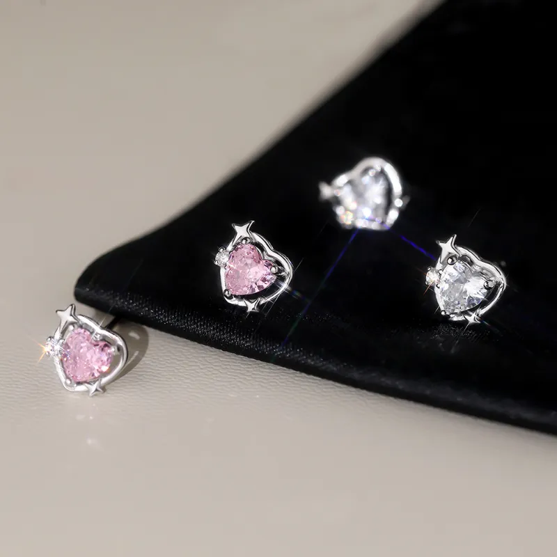 TAOHUAZHAOZHAO S 999 Fine Silver Stud Earrings Women's-2