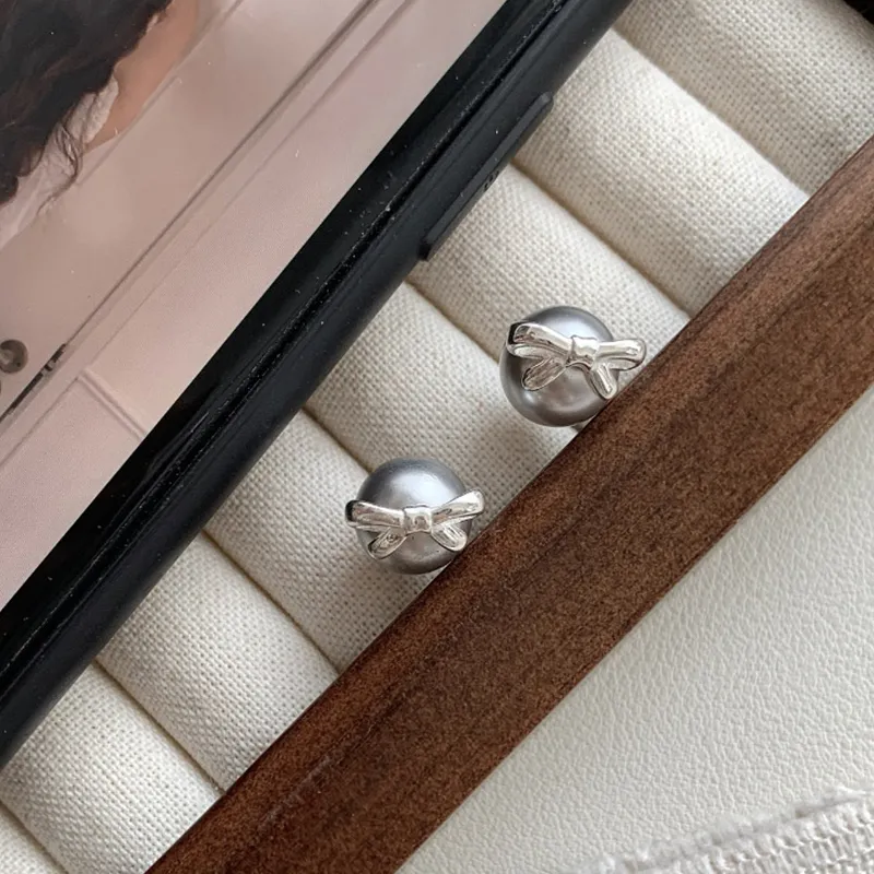 TAOHUAZHAOZHAO S925 Silver Stud Earrings Women's-1