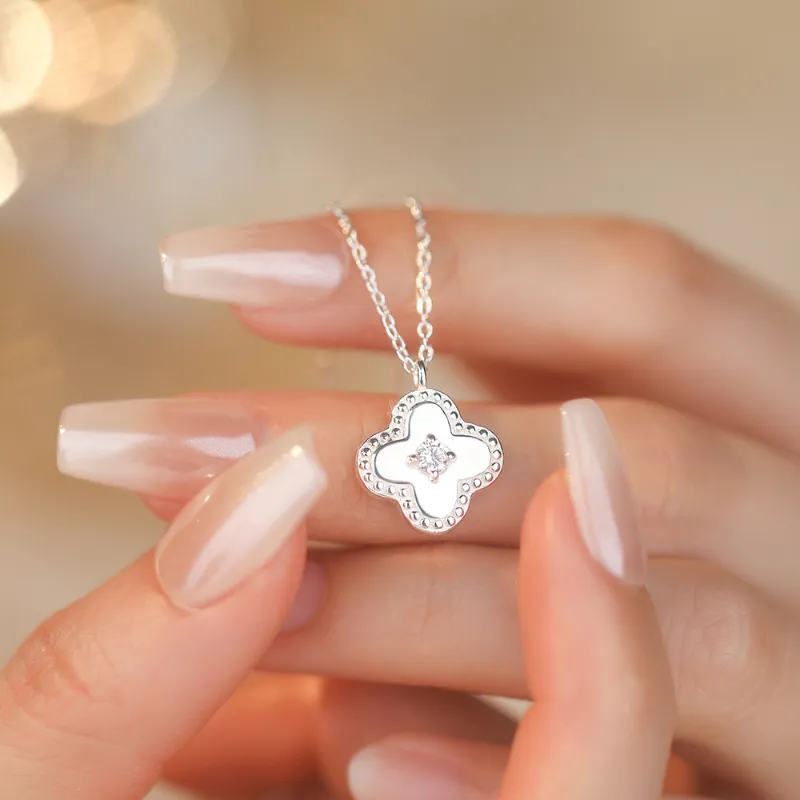 TAOHUAZHAOZHAO S 999 Fine Silver Necklaces Women's-3