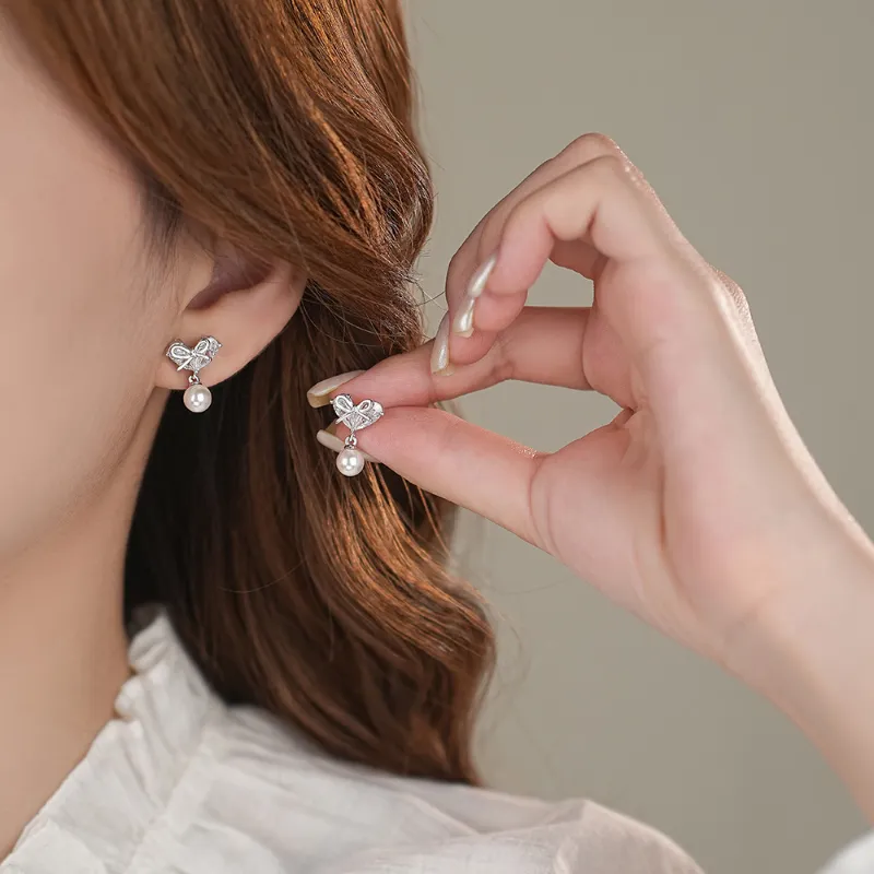 TAOHUAZHAOZHAO S 999 Fine Silver Stud Earrings Women's-1