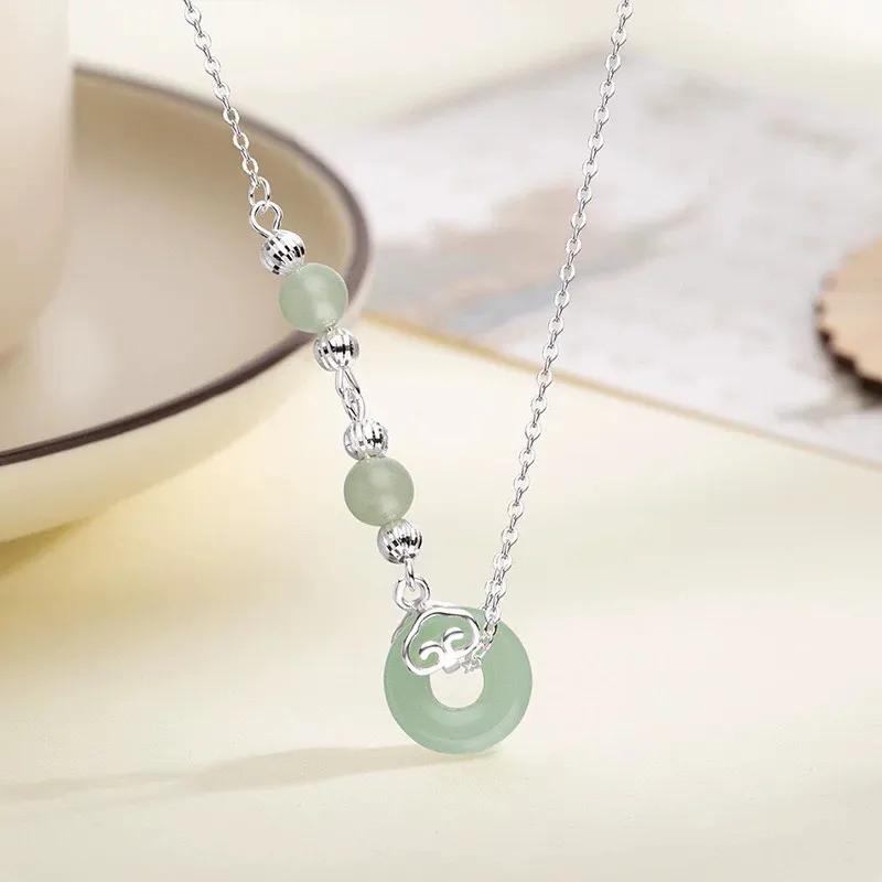 TAOHUAZHAOZHAO Chalcedony Necklaces Women's-5