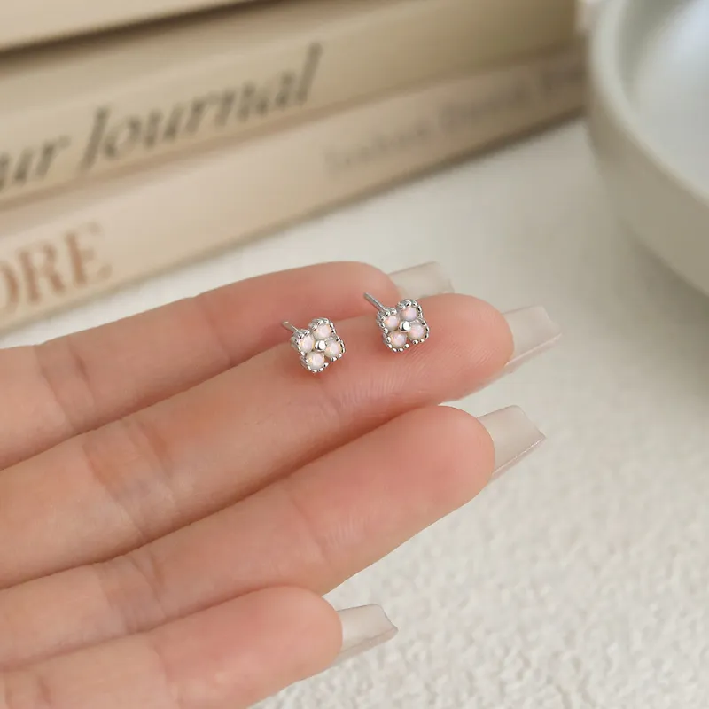 TAOHUAZHAOZHAO S 999 Fine Silver Stud Earrings Women's-4