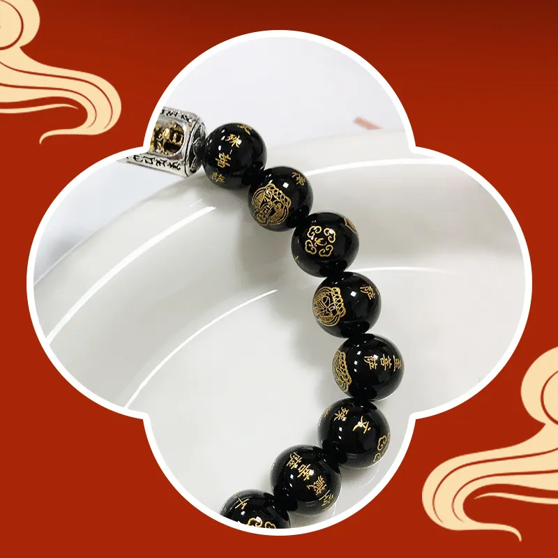 TAOHUAZHAOZHAO Natural Agate Bracelets Unisex-2