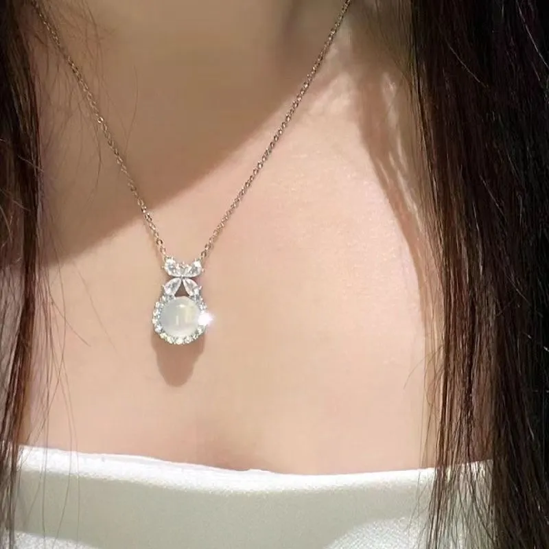 Gifts Chalcedony Jade Necklaces Women's-1