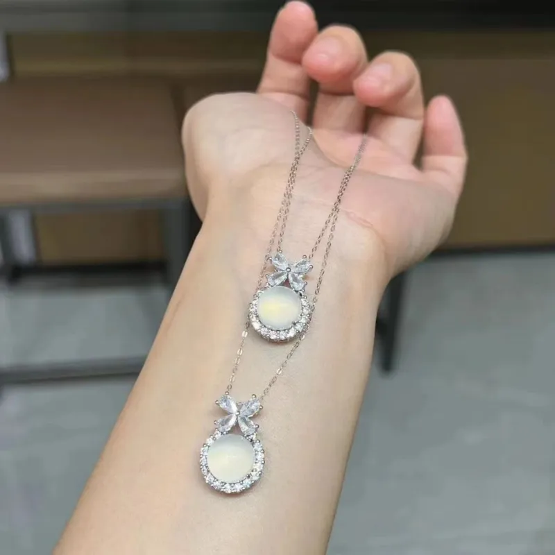 Gifts Chalcedony Jade Necklaces Women's-2