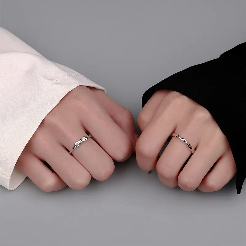 Modern Miracle 999 Fine Silver Ring Pair Unisex-1