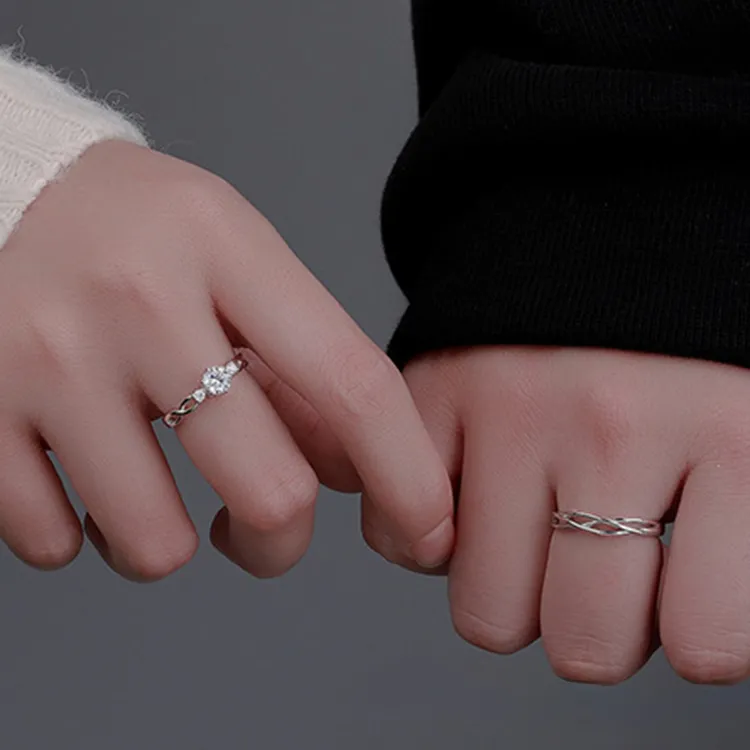 Modern Miracle 999 Fine Silver Ring Pair Unisex-2