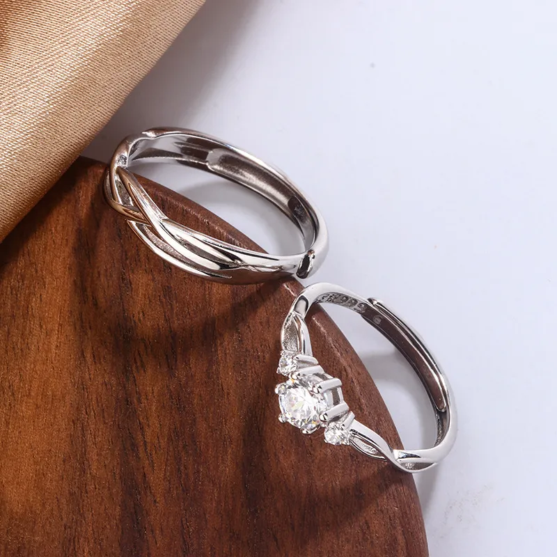 Modern Miracle 999 Fine Silver Ring Pair Unisex-5