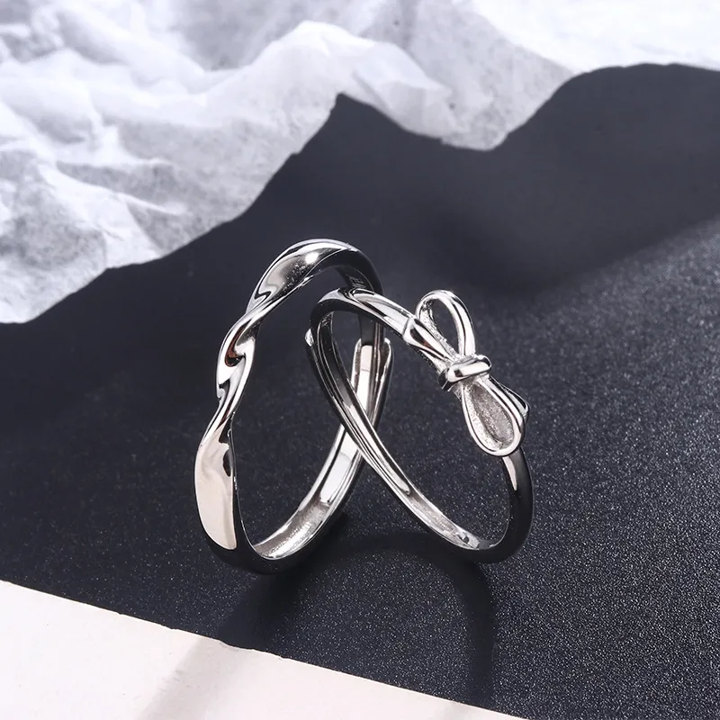 Modern Miracle 999 Fine Silver Ring Pair Unisex-2
