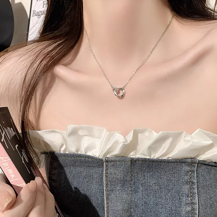 Modern Miracle Sterling Silver S999 Necklaces Unisex-3