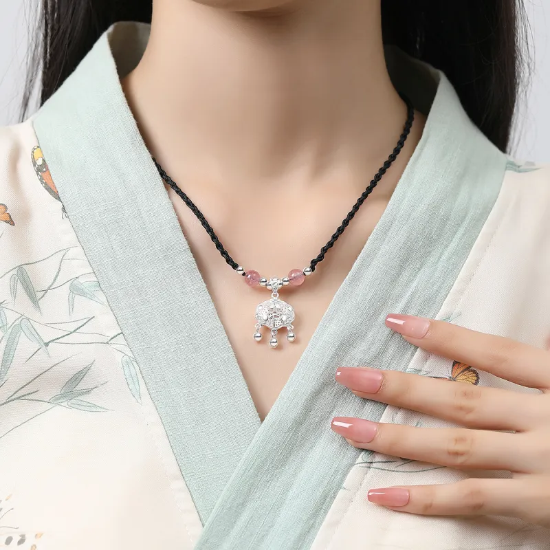 High Quality Silver In Various Purity Levels Exquisite Necklace Unisex-1