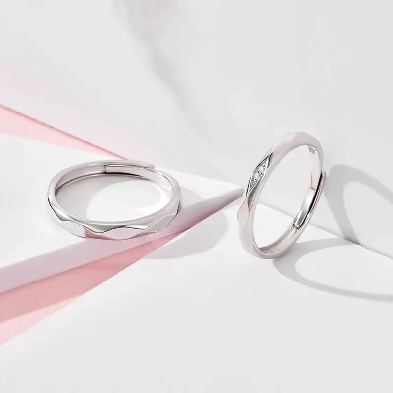 Modern Miracle S925 Silver Ring Pair Unisex-4