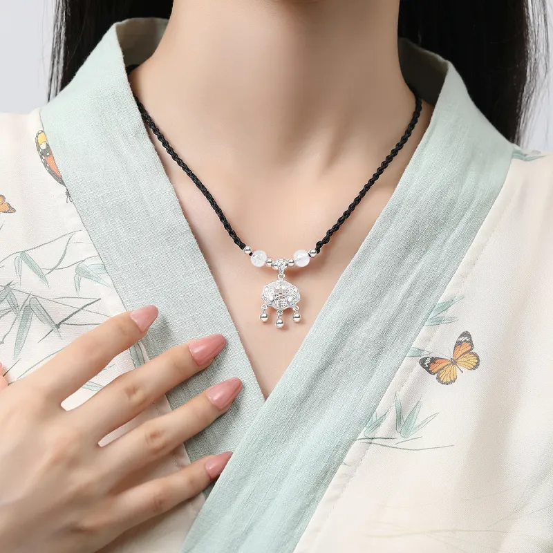 High Quality Silver In Various Purity Levels Exquisite Necklace Unisex-5