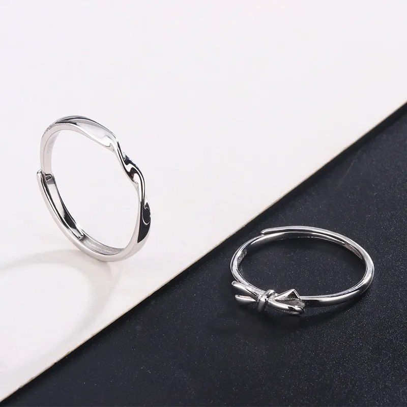 Modern Miracle 999 Fine Silver Ring Pair Unisex-4