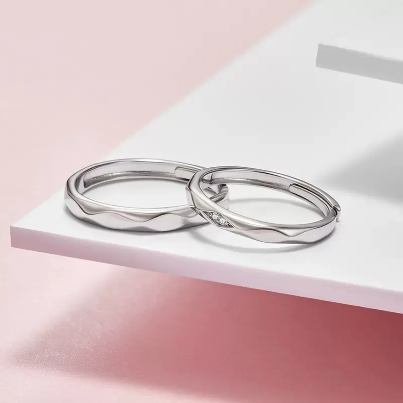 Modern Miracle S925 Silver Ring Pair Unisex-5