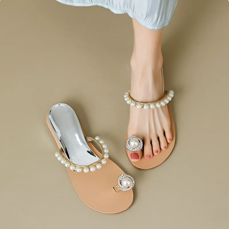 Lanza Slide Slippers Women's Silver/Nude Pink-8