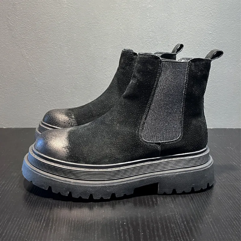 Lanza Chelsea Boots Unisex Black/Yellow-4