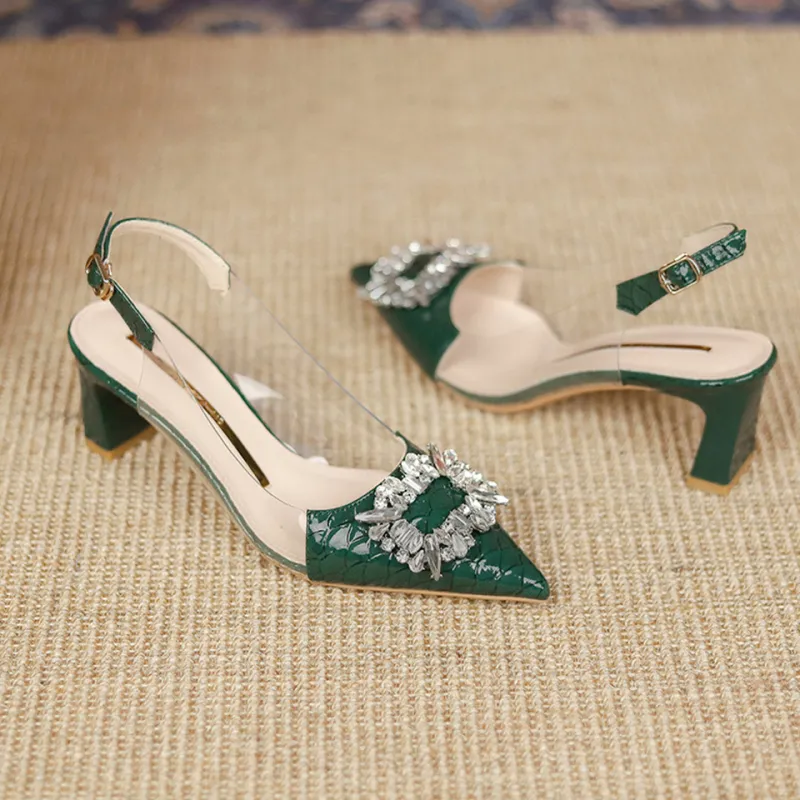Lanza Chunky Heel High Heels Women's-11