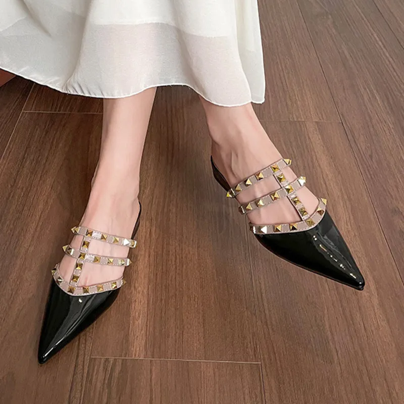 Lanza Rubber Sole Stud Slip Resistant Closed Toe Slippers Women's-7