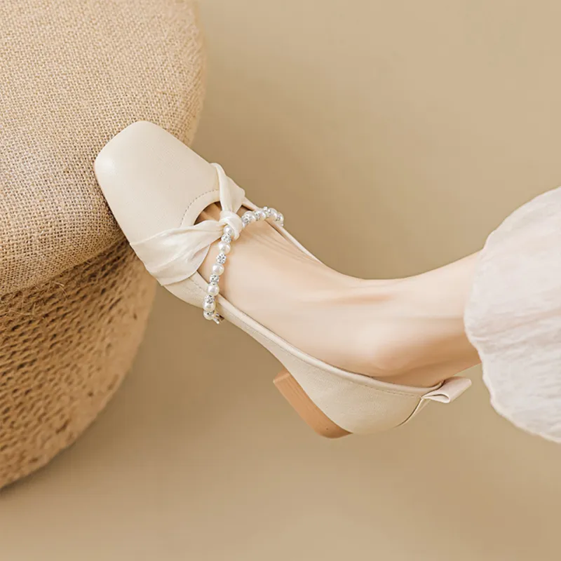 Lanza Casual Single Shoes Women's Apricot-4
