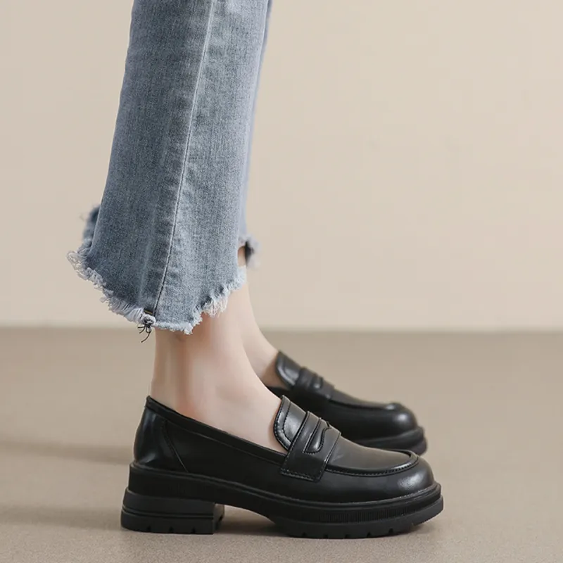 Lanza Loafers Women's Black/Beige-3