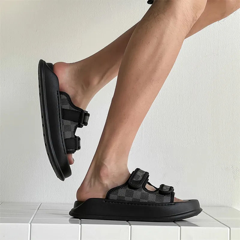 Lanza Quiet Slip Resistant Slide Slippers Men's Black-4