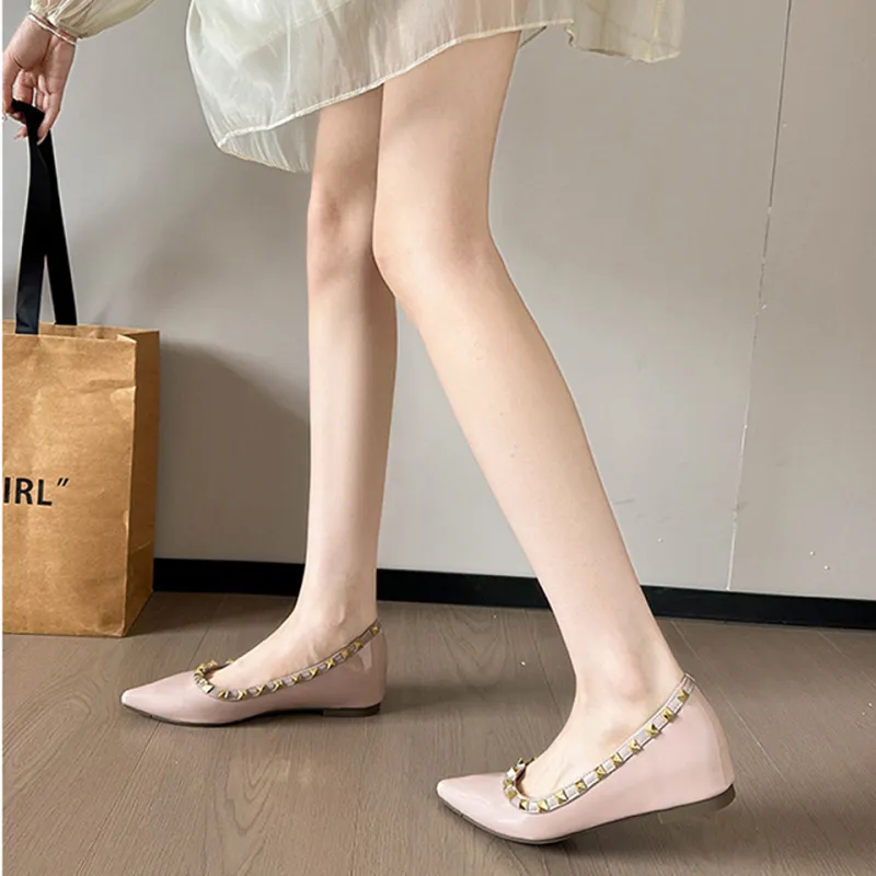 Lanza Casual Single Shoes Women's Nude-3