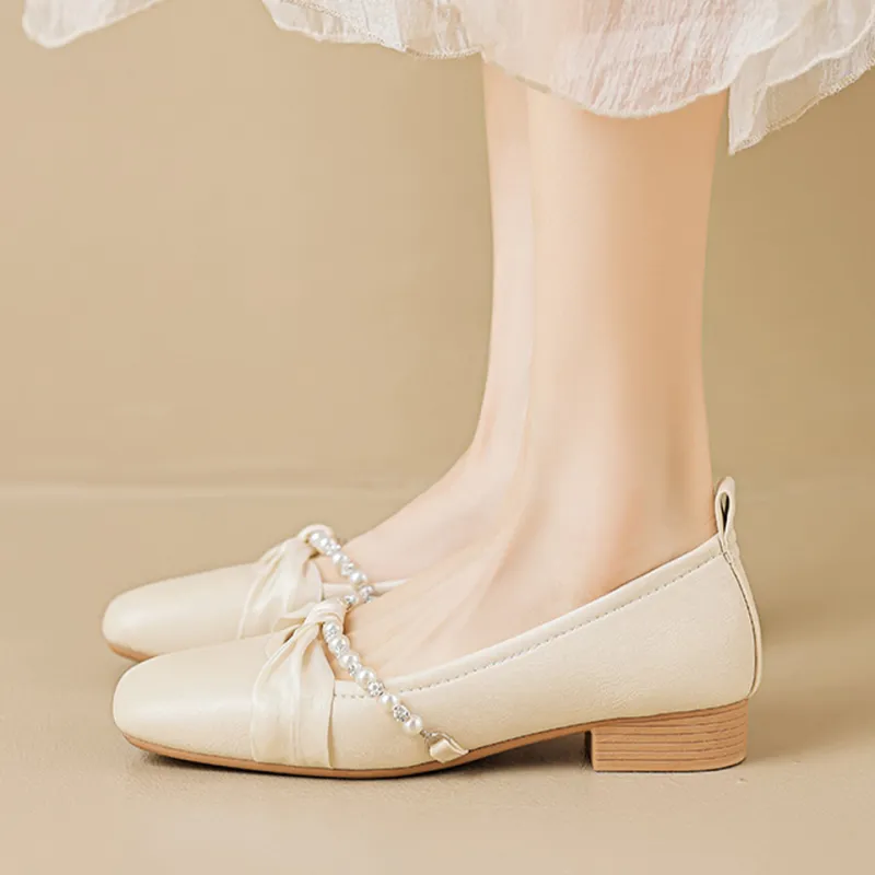 Lanza Casual Single Shoes Women's Apricot-3