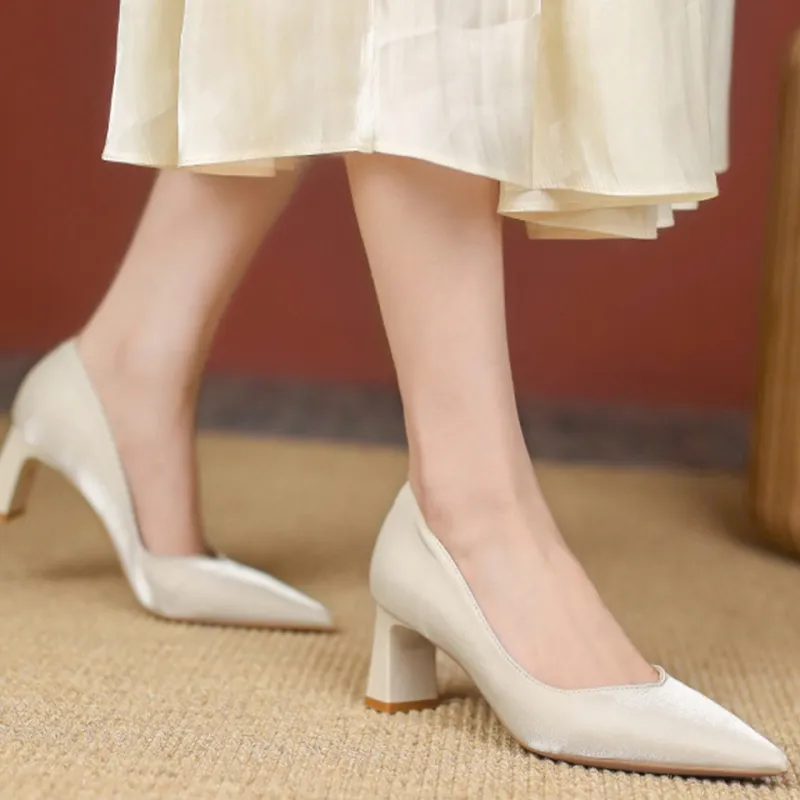 Lanza Chunky Heel High Heels 6.5cm Women's-8
