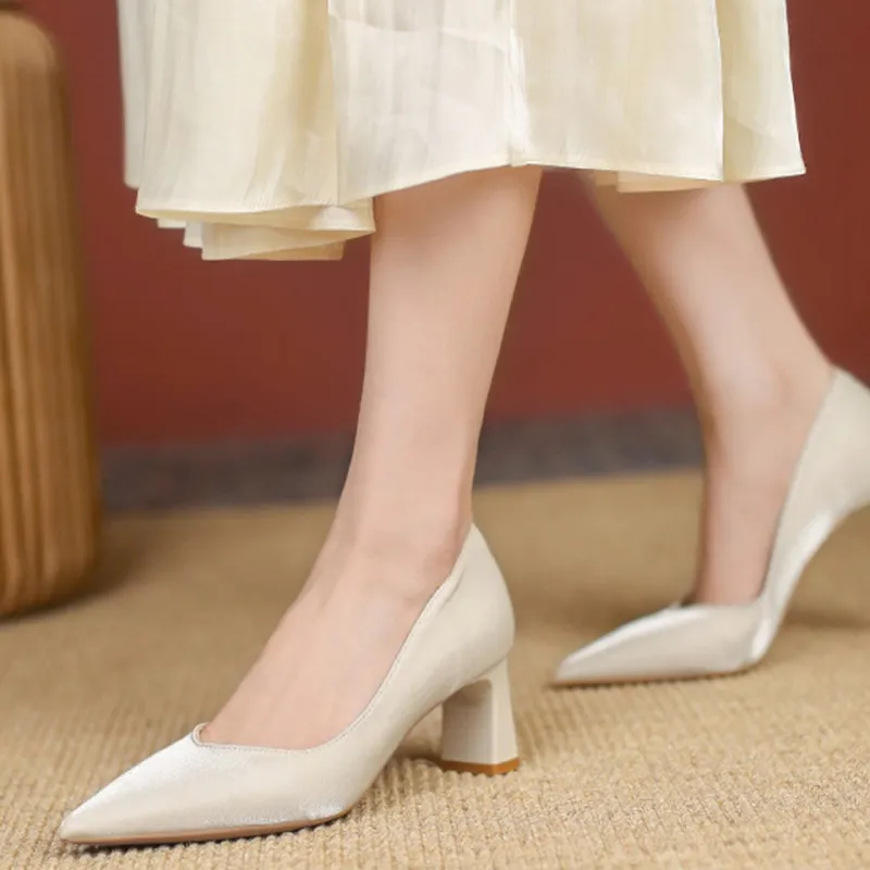 Lanza Chunky Heel High Heels 6.5cm Women's-9