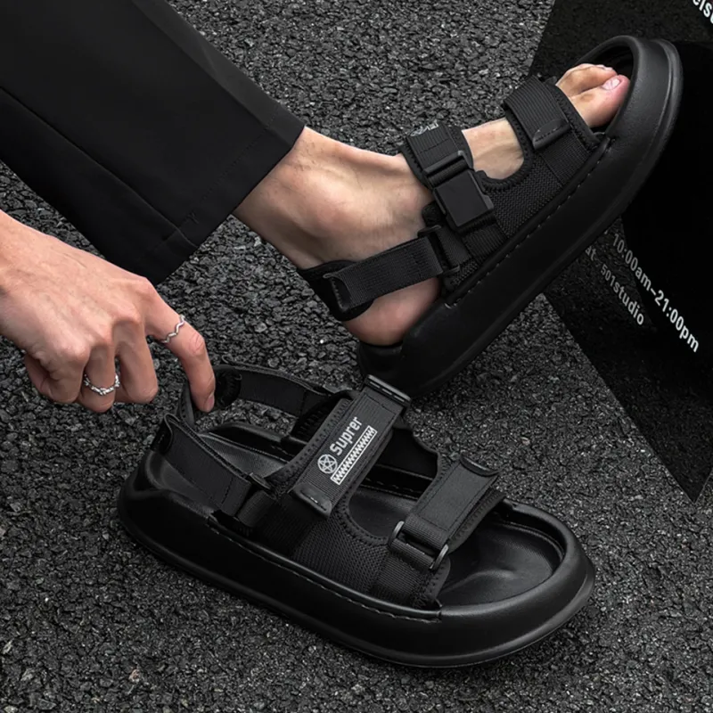Lanza Beach Sandals Men's Black-2