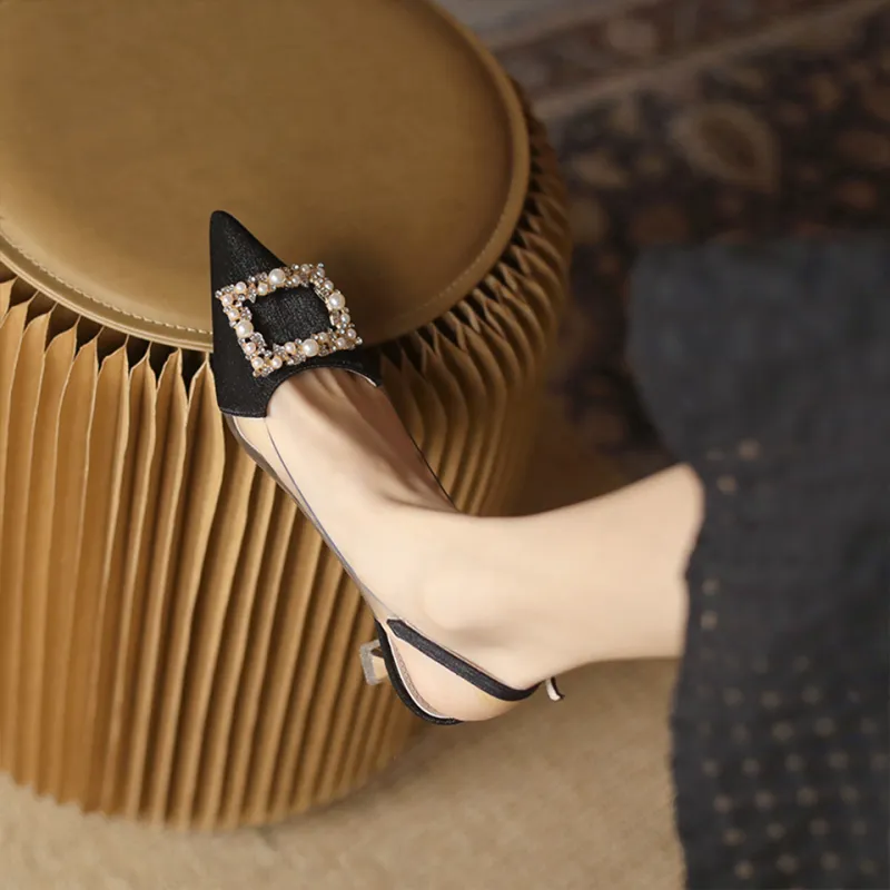 Lanza Slim Heel High Heels 5.5cm Women's-4