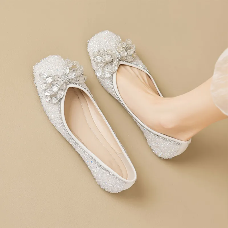 Lanza Casual Single Shoes 1cm Women's Ecru-1