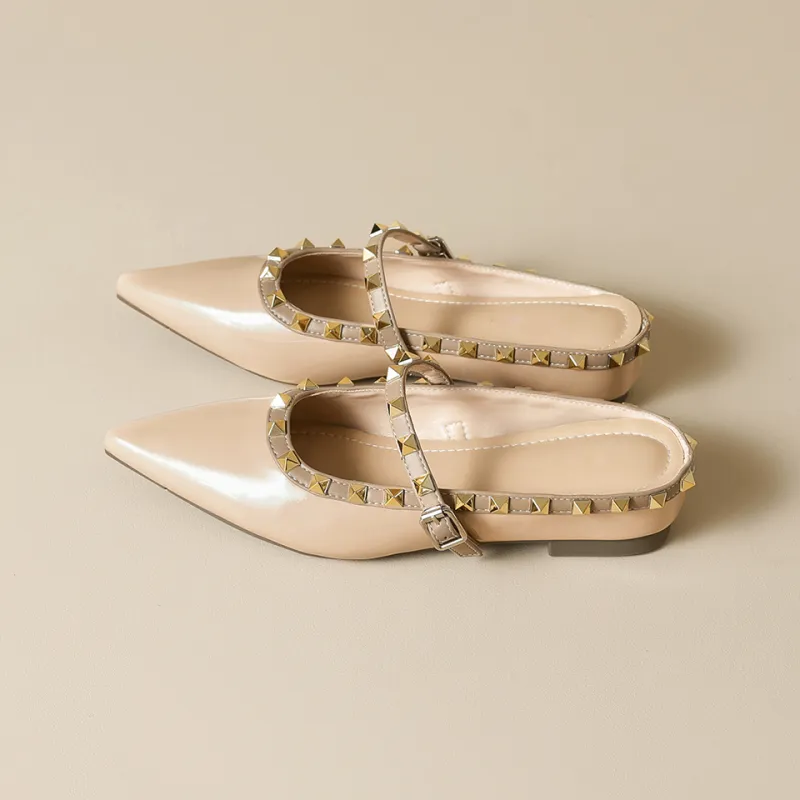 Lanza Abrasion Resistant Closed Toe Slippers Women's Nude-1