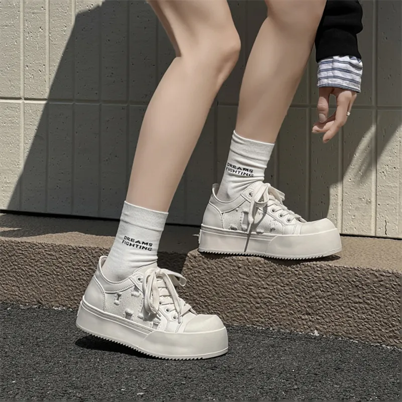 Lanza Anti Slip Wear Resistant Low Top Skateboard Shoes Women's-4