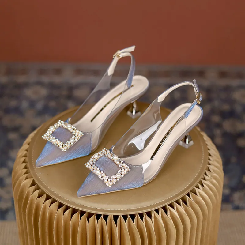 Lanza Slim Heel High Heels 5.5cm Women's-7