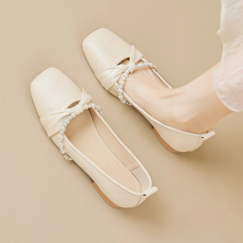 Lanza Casual Single Shoes Women's Apricot-1