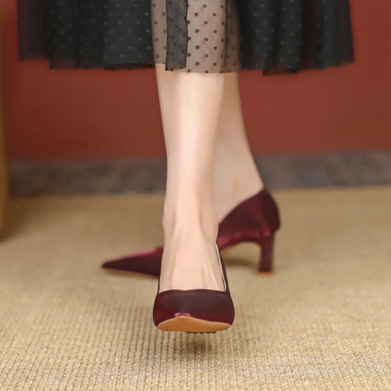 Lanza Chunky Heel High Heels 6.5cm Women's-3