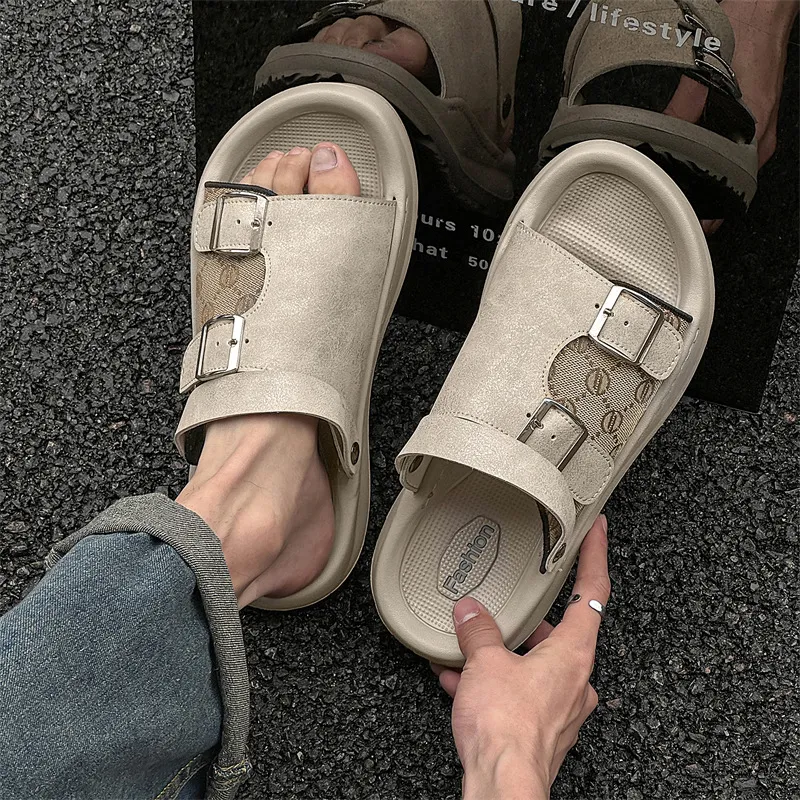 Lanza Beach Sandals Men White-8