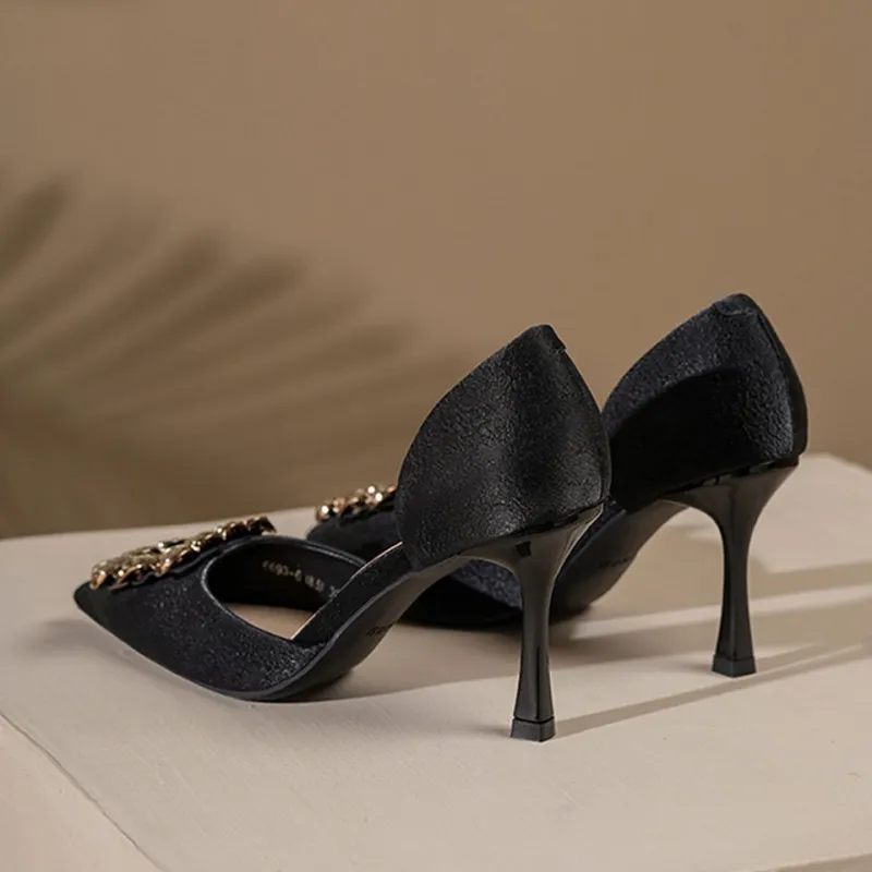 Lanza High Heels Women's Black, Nude-3