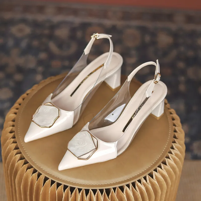 Lanza Chunky Heel High Heels 6cm Women's-2