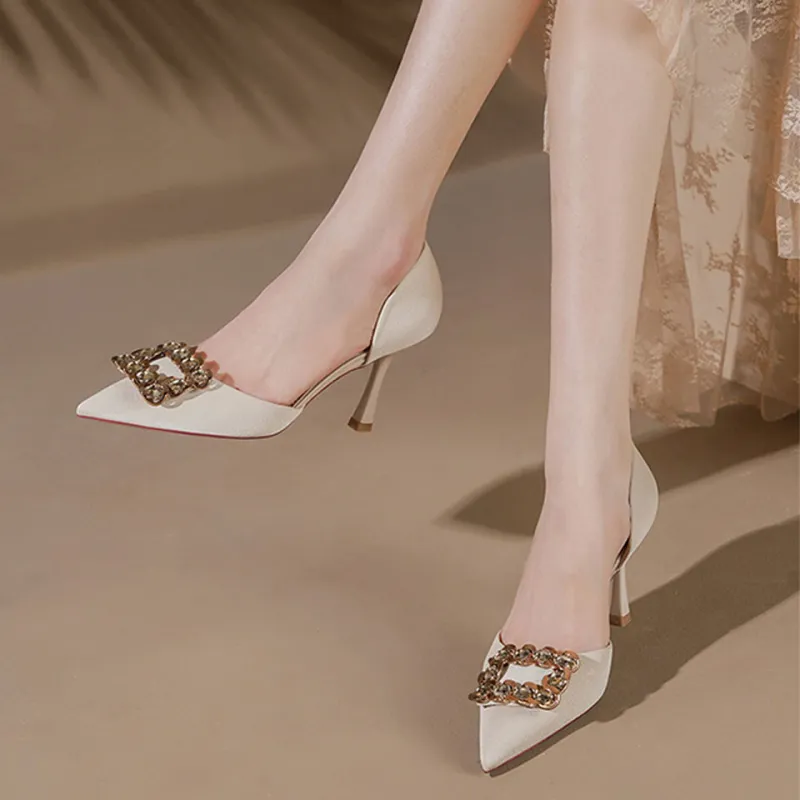 Lanza High Heels Women's Black, Nude-8
