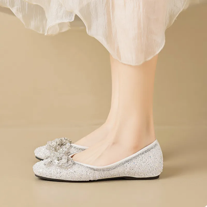 Lanza Casual Single Shoes 1cm Women's Ecru-2