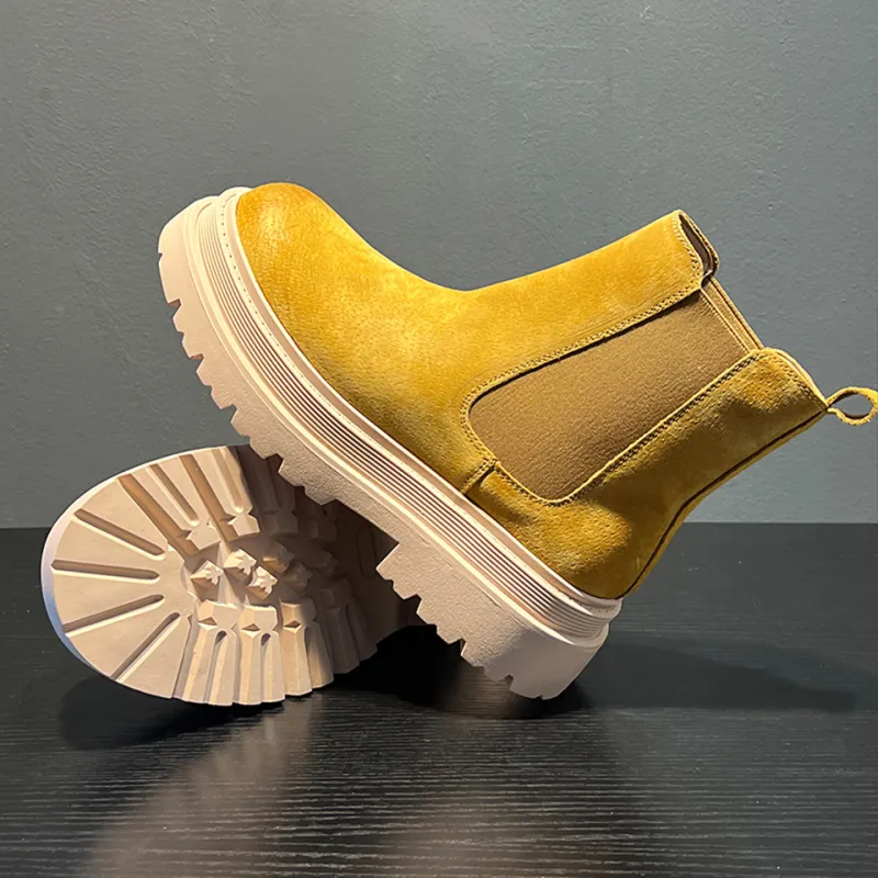 Lanza Chelsea Boots Unisex Black/Yellow-7