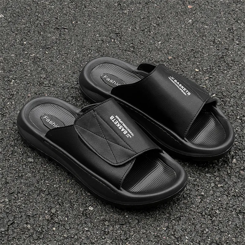 Lanza Slip Resistant Odor Resistant Abrasion Resistant Slide Slippers Men's-2