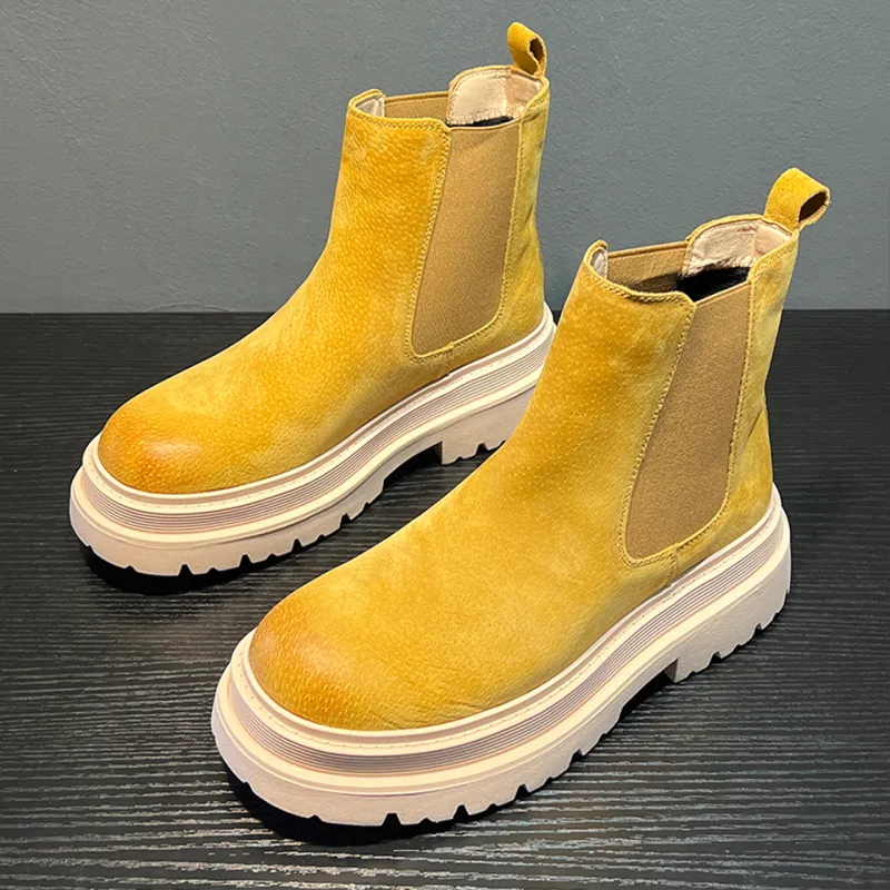 Lanza Chelsea Boots Unisex Black/Yellow-8