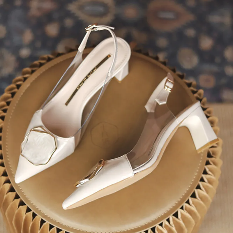 Lanza Chunky Heel High Heels 6cm Women's-1