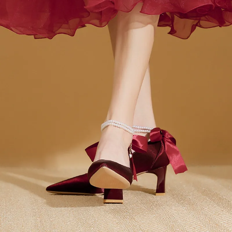 Lanza Chunky Heel High Heels Women's-4