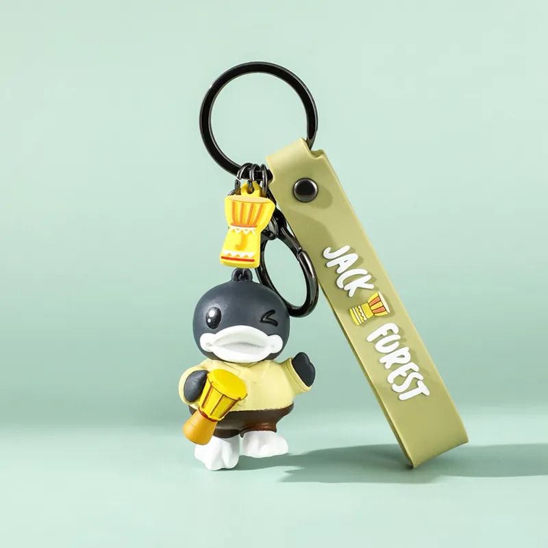 Baimao PVC Metal Keychains Unisex-5